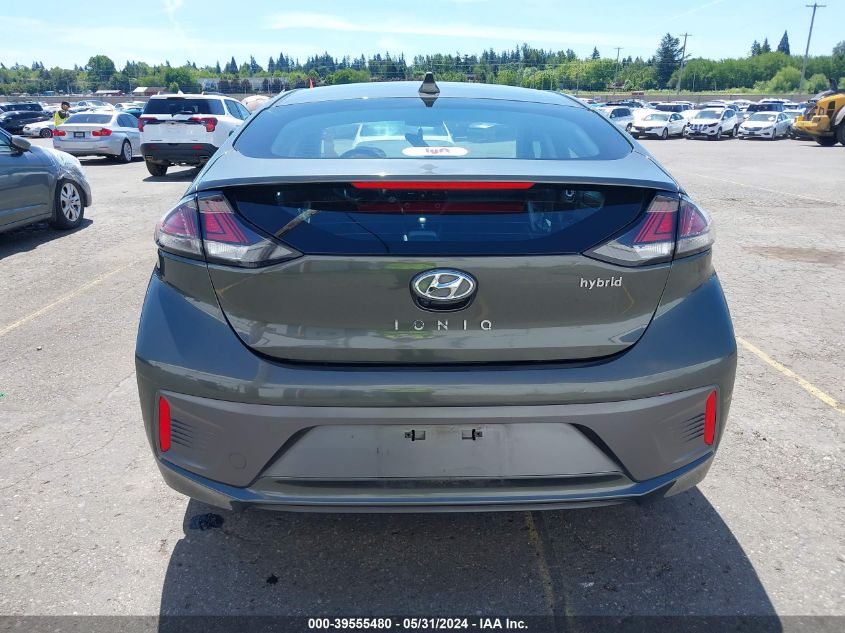 2020 Hyundai Ioniq Hybrid Sel VIN: KMHC85LC6LU237240 Lot: 39555480