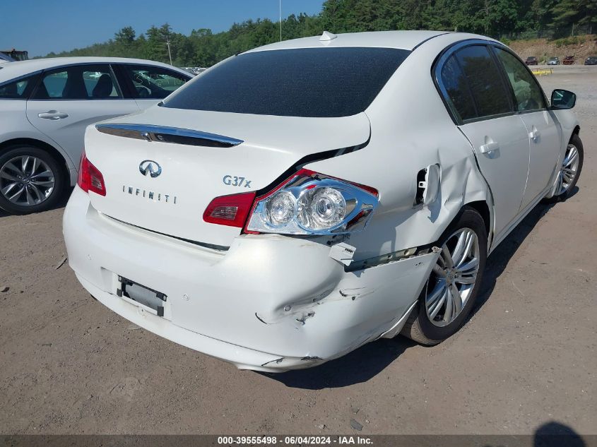 2013 Infiniti G37X VIN: JN1CV6AR0DM355010 Lot: 39555498