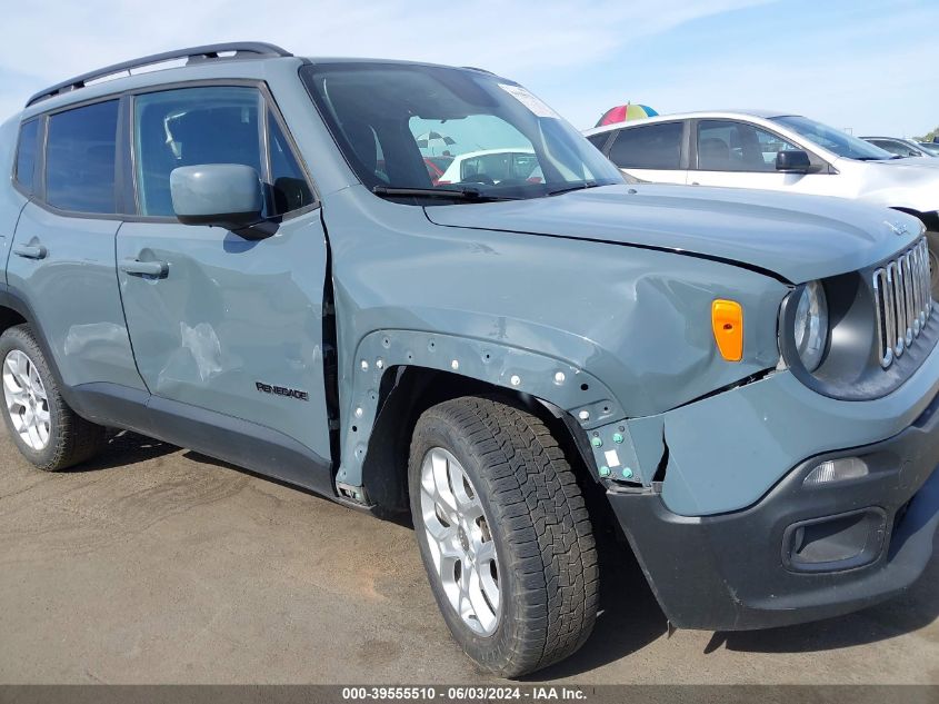 2018 Jeep Renegade Latitude 4X4 VIN: ZACCJBBB3JPH25477 Lot: 39555510