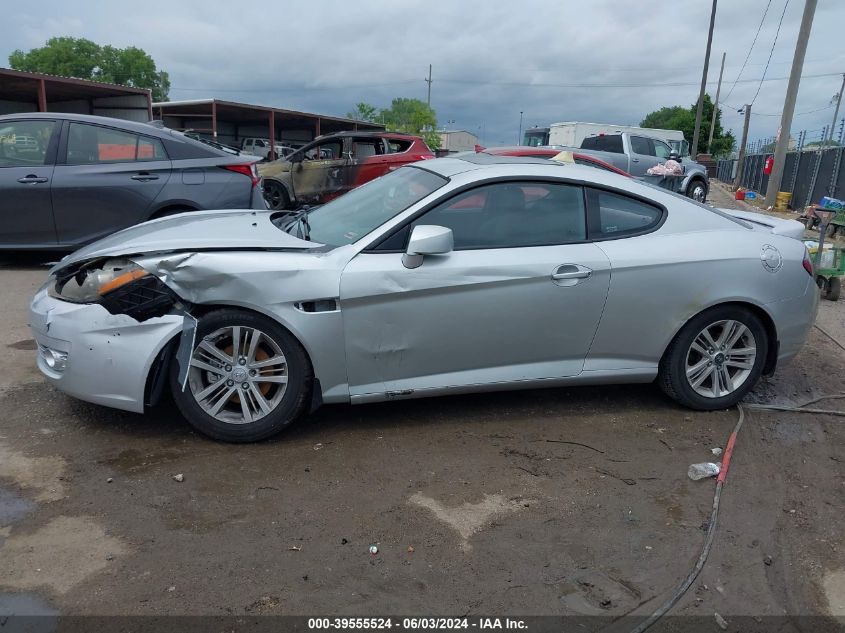 2007 Hyundai Tiburon Gs VIN: KMHHM66D17U248034 Lot: 39555524