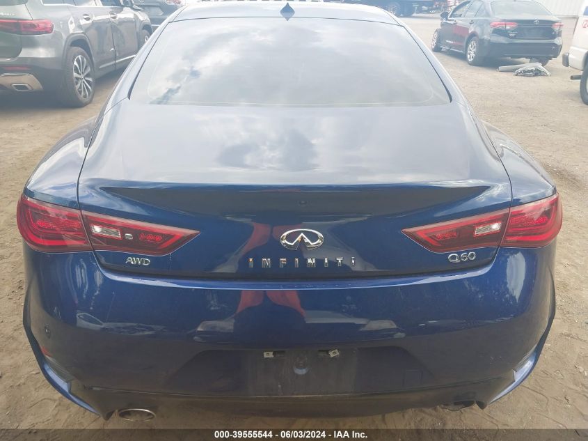 2018 Infiniti Q60 3.0T Luxe VIN: JN1EV7EL7JM390448 Lot: 39555544