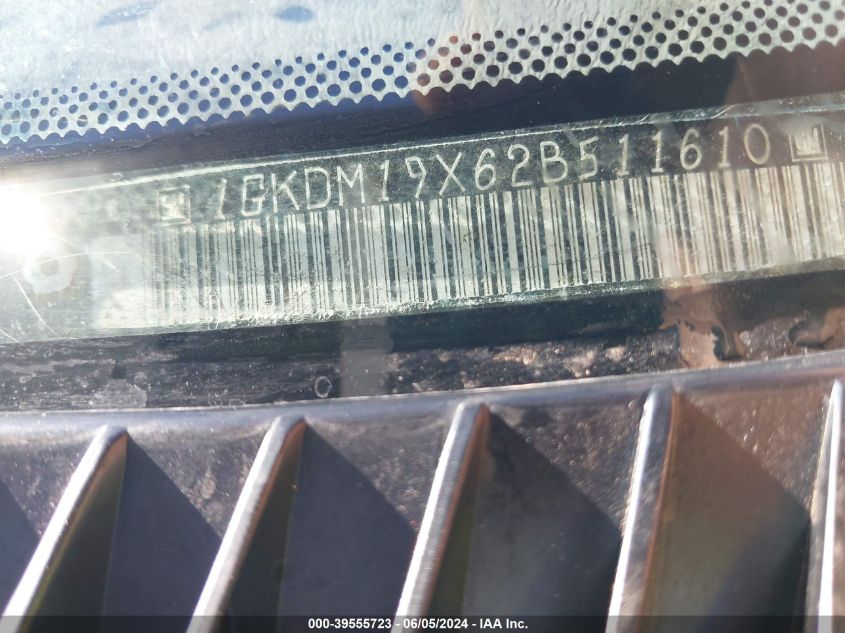 2002 GMC Safari Sle VIN: 1GKDM19X62B511610 Lot: 39555723