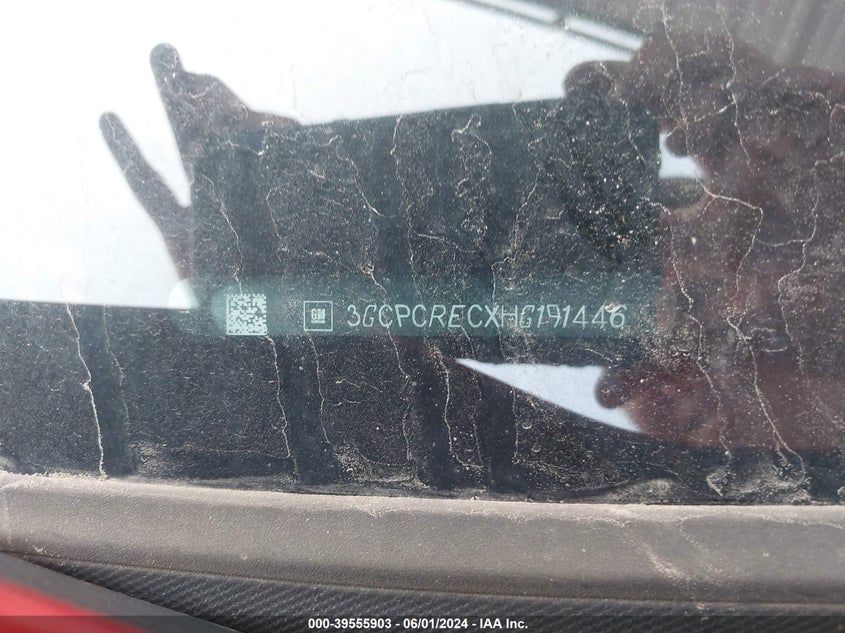 2017 Chevrolet Silverado 1500 1Lt VIN: 3GCPCRECXHG191446 Lot: 39555903