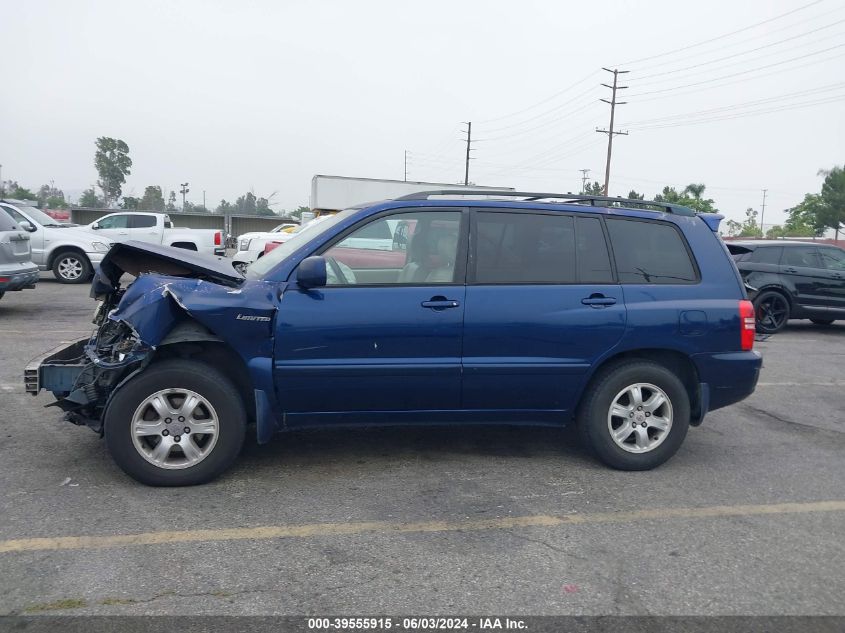 2001 Toyota Highlander V6 VIN: JTEGF21A810011776 Lot: 39555915