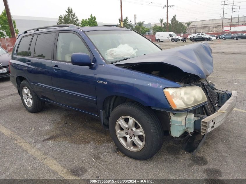 2001 Toyota Highlander V6 VIN: JTEGF21A810011776 Lot: 39555915