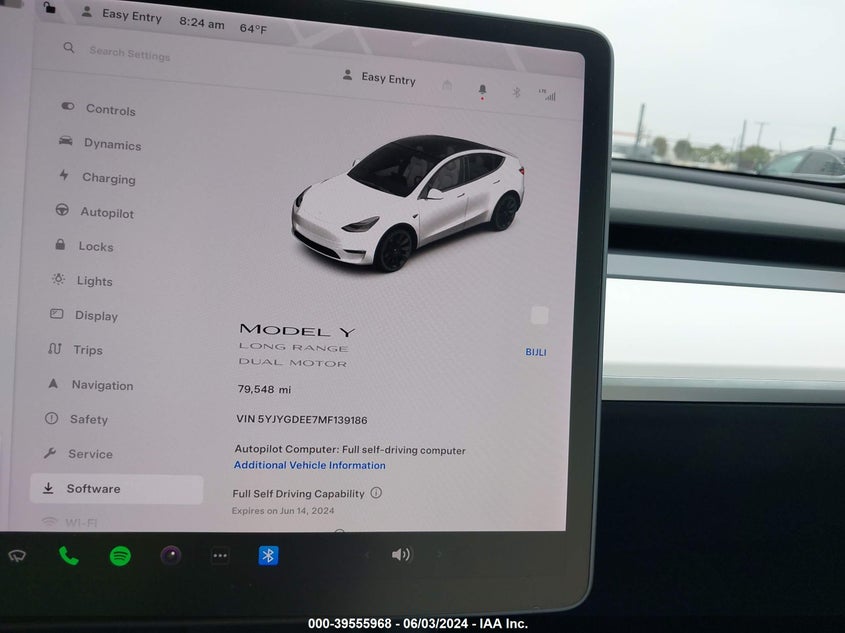 VIN 5YJYGDEE7MF139186 2021 TESLA MODEL Y