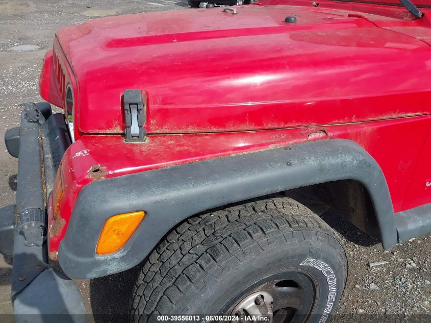 1998 Jeep Wrangler Se VIN: 1J4FY29PXWP805285 Lot: 39556013