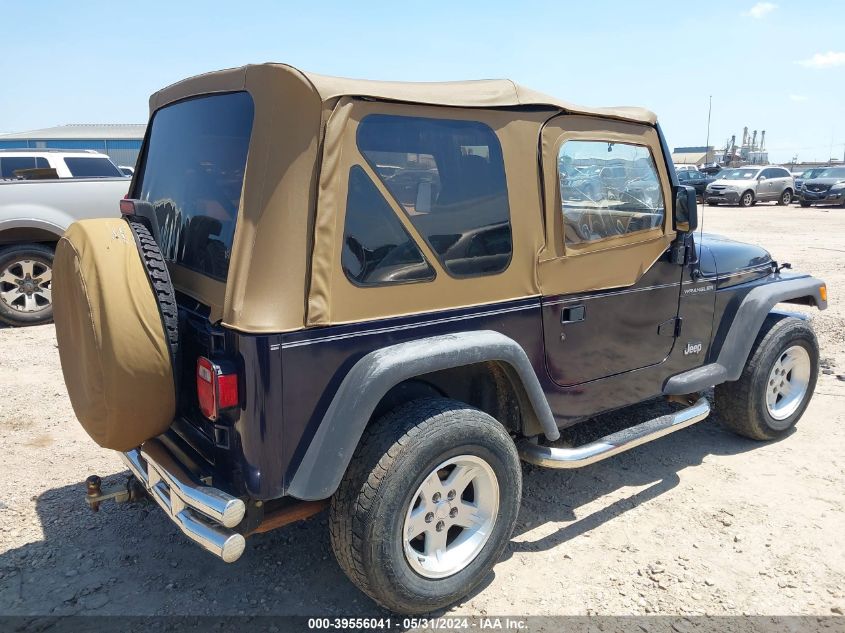 1998 Jeep Wrangler Se VIN: 1J4FY29P0WP764276 Lot: 39556041