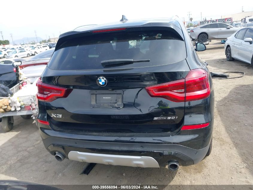 2021 BMW X3 Sdrive30I VIN: 5UXTY3C07M9F52715 Lot: 39556094