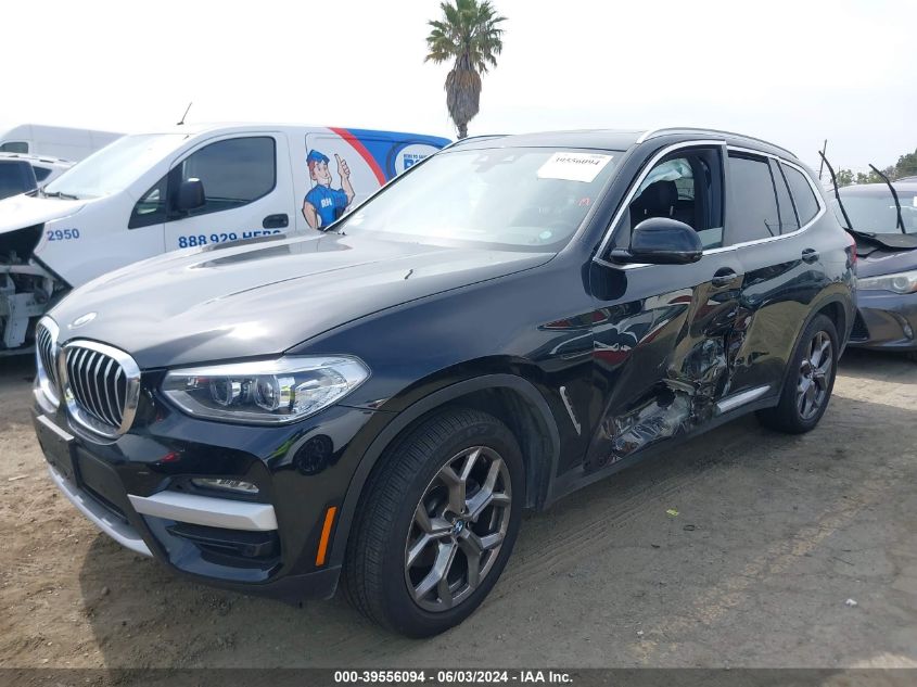 2021 BMW X3 Sdrive30I VIN: 5UXTY3C07M9F52715 Lot: 39556094