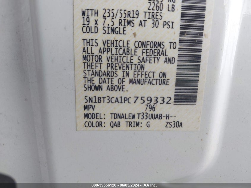 2023 NISSAN ROGUE SL FWD - 5N1BT3CA1PC759332