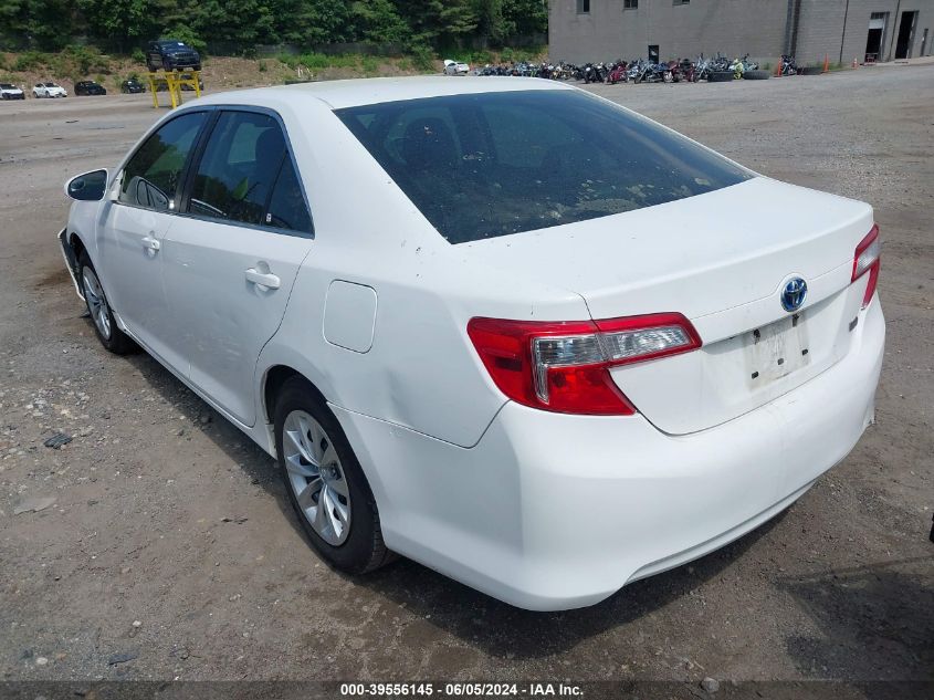 2014 Toyota Camry Hybrid Le VIN: 4T1BD1FK7EU123088 Lot: 39556145