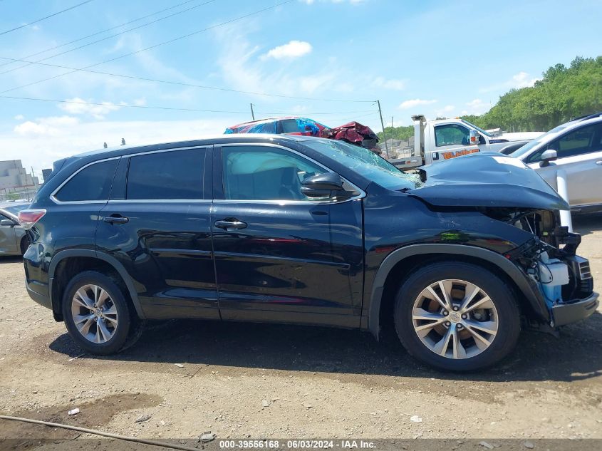 2015 Toyota Highlander Xle V6 VIN: 5TDJKRFH2FS218625 Lot: 39556168