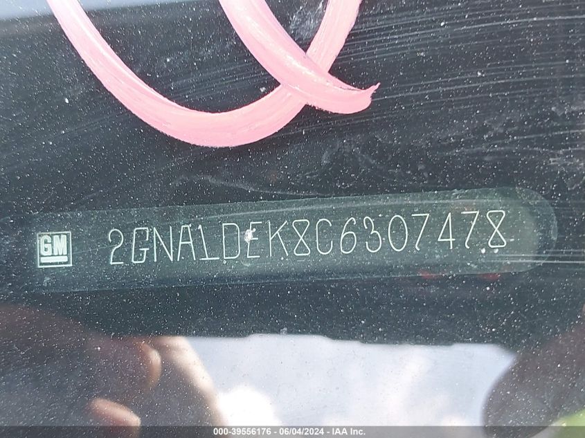 2012 Chevrolet Equinox 1Lt VIN: 2GNALDEK8C6307478 Lot: 39556176