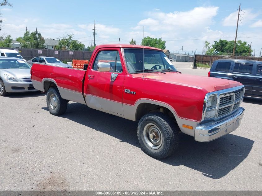 1991 Dodge W-Series W150 VIN: 1B7HM16Y3MS222326 Lot: 39556189