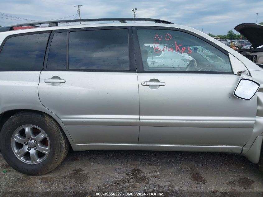 2006 Toyota Highlander V6 VIN: JTEEP21A660162028 Lot: 39556227