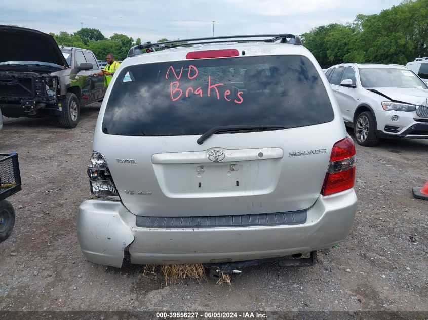 2006 Toyota Highlander V6 VIN: JTEEP21A660162028 Lot: 39556227