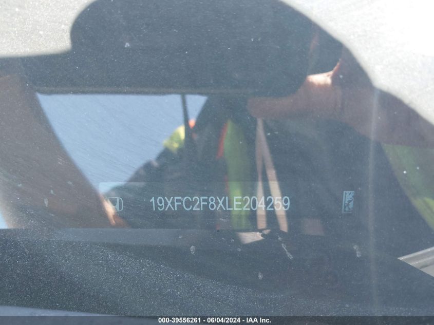 2020 Honda Civic Sport VIN: 19XFC2F8XLE204259 Lot: 39556261