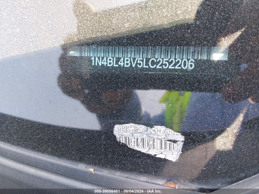 2020 Nissan Altima S Fwd VIN: 1N4BL4BV5LC252206 Lot: 39556481