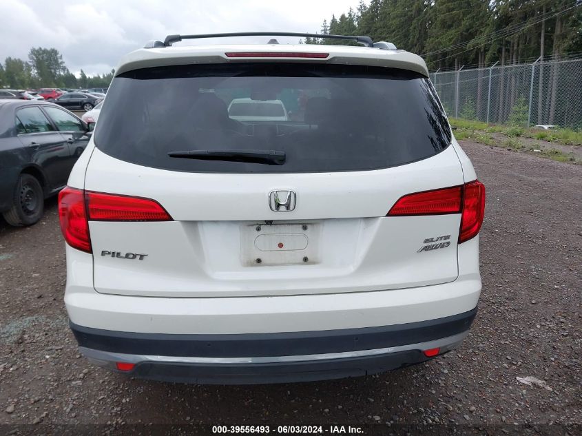 2018 Honda Pilot Elite VIN: 5FNYF6H0XJB002981 Lot: 39556493