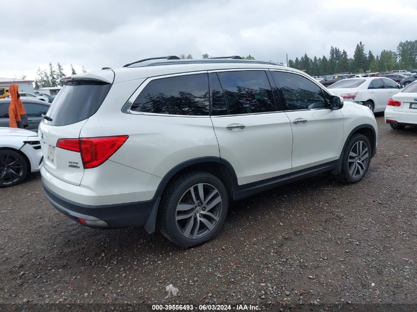 2018 Honda Pilot Elite VIN: 5FNYF6H0XJB002981 Lot: 39556493