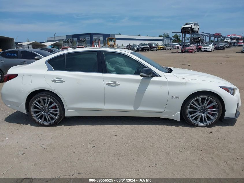2018 Infiniti Q50 3.0T Red Sport 400 VIN: JN1FV7ARXJM480966 Lot: 39556525