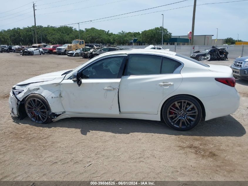 2018 Infiniti Q50 3.0T Red Sport 400 VIN: JN1FV7ARXJM480966 Lot: 39556525
