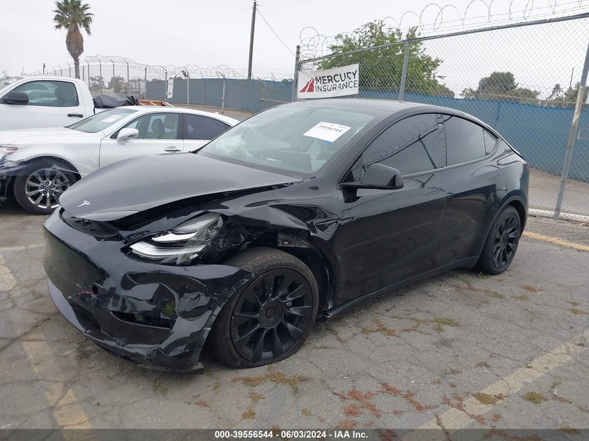 VIN 7SAYGDEE5NF361908 2022 TESLA MODEL Y LONG RANGE DUAL MOTOR ALL-WHEEL DRIVE