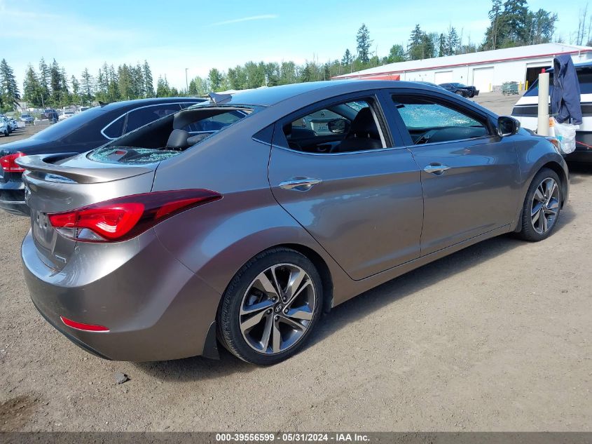 2014 Hyundai Elantra Limited VIN: 5NPDH4AE0EH543595 Lot: 39556599