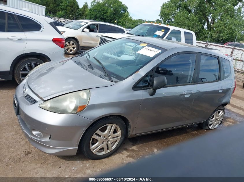 2007 Honda Fit Sport VIN: JHMGD38697S030740 Lot: 39556697