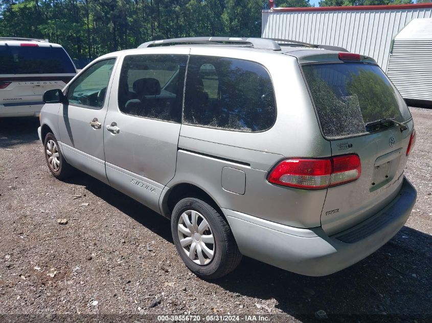 2001 Toyota Sienna Le VIN: 4T3ZF13CX1U399076 Lot: 39556720