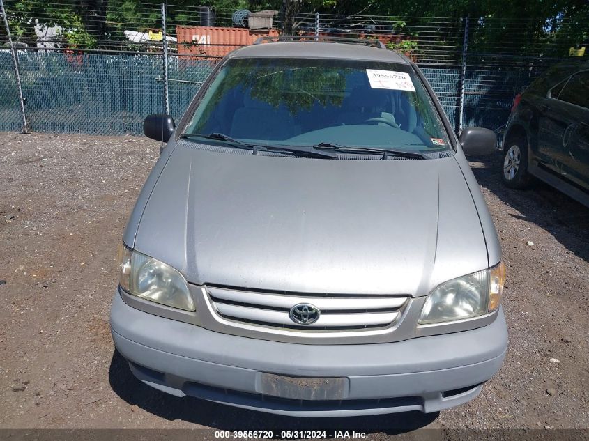2001 Toyota Sienna Le VIN: 4T3ZF13CX1U399076 Lot: 39556720