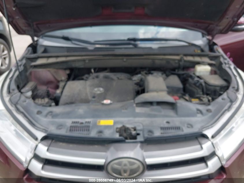 2018 Toyota Highlander Xle VIN: 5TDKZRFH1JS269638 Lot: 39556749