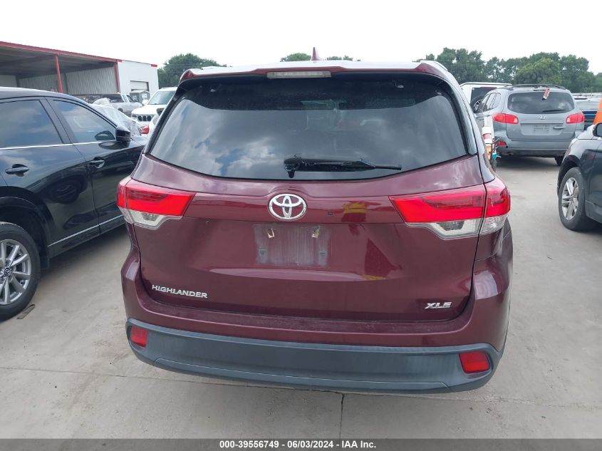 2018 Toyota Highlander Xle VIN: 5TDKZRFH1JS269638 Lot: 39556749