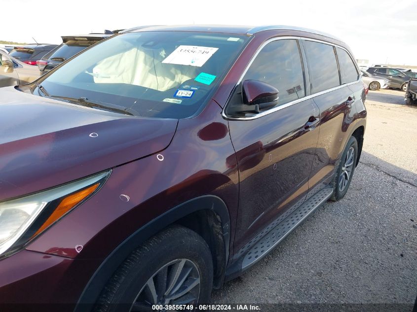 2018 Toyota Highlander Xle VIN: 5TDKZRFH1JS269638 Lot: 39556749