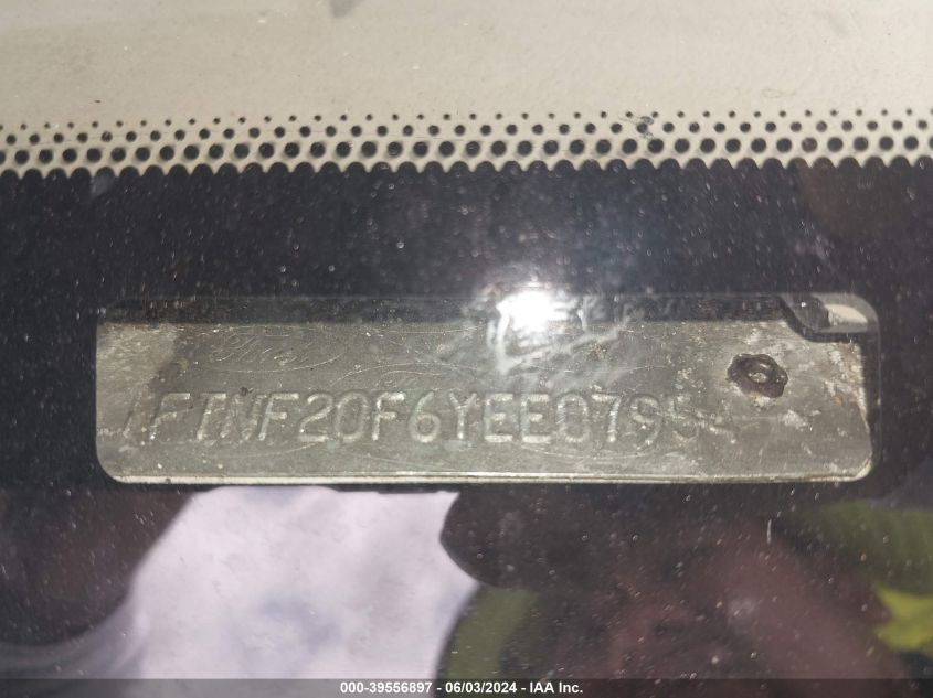 2000 Ford F-250 Lariat/Xl/Xlt VIN: 1FTNF20F6YEE07954 Lot: 39556897