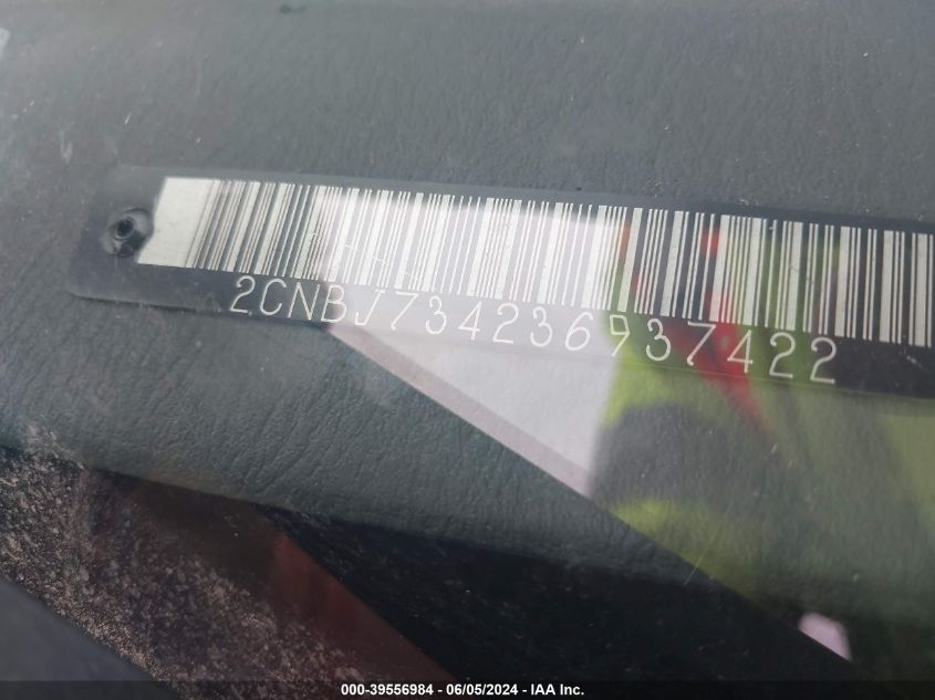 2003 Chevrolet Tracker Hard Top Zr2 VIN: 2CNBJ734236937422 Lot: 39556984