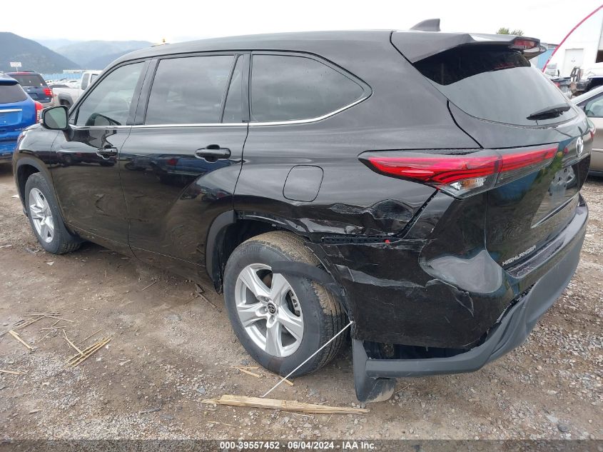 2022 Toyota Highlander L VIN: 5TDCZRBH1NS253777 Lot: 39557452