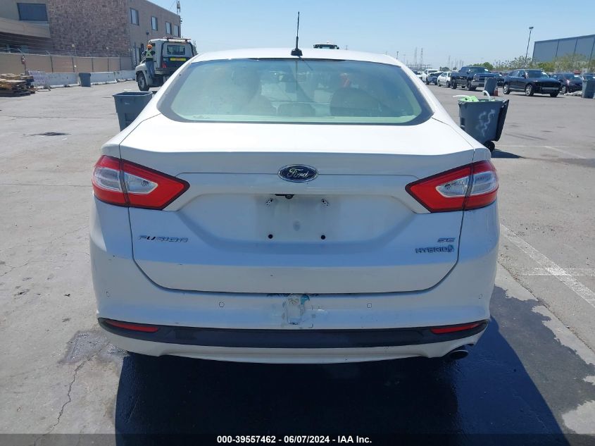 2013 Ford Fusion Hybrid Se VIN: 3FA6P0LU8DR202469 Lot: 39557462