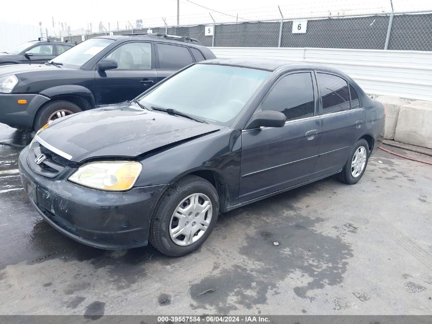 2001 Honda Civic Lx VIN: 2HGES16591H554015 Lot: 39557584