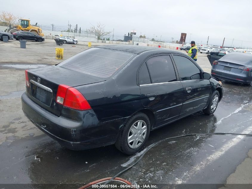 2001 Honda Civic Lx VIN: 2HGES16591H554015 Lot: 39557584