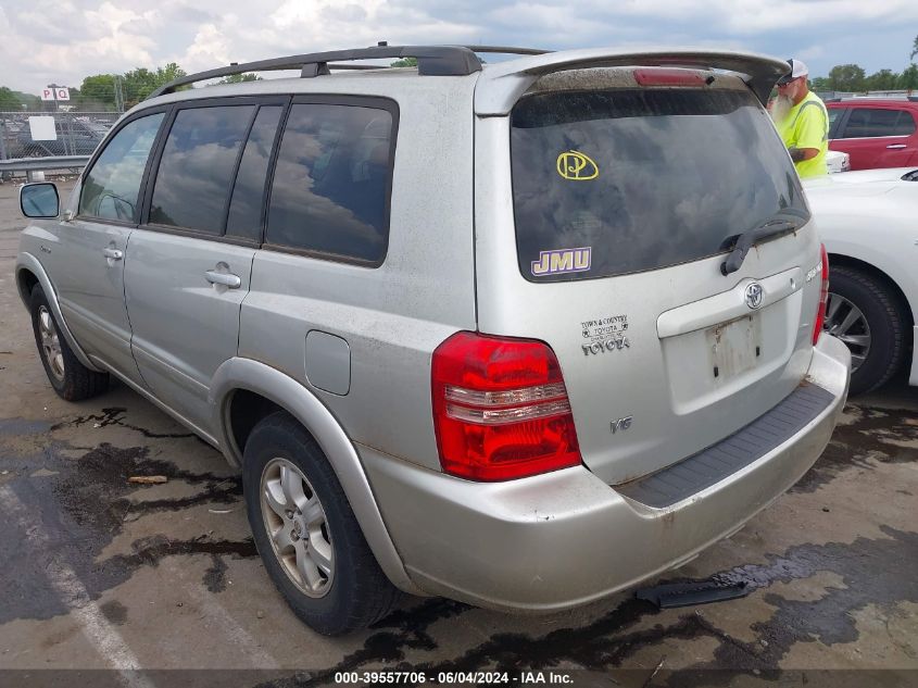 2003 Toyota Highlander Limited V6 VIN: JTEGF21A130099704 Lot: 39557706