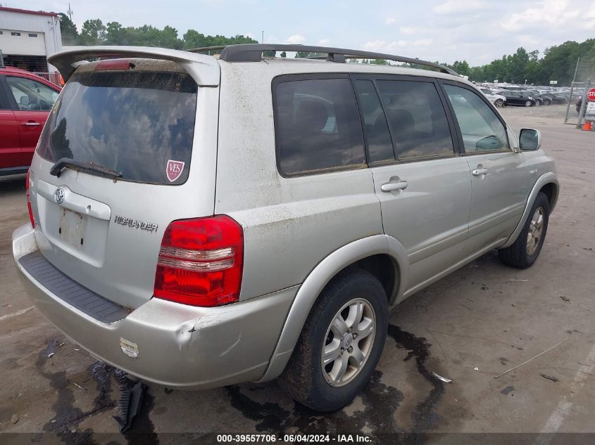 2003 Toyota Highlander Limited V6 VIN: JTEGF21A130099704 Lot: 39557706