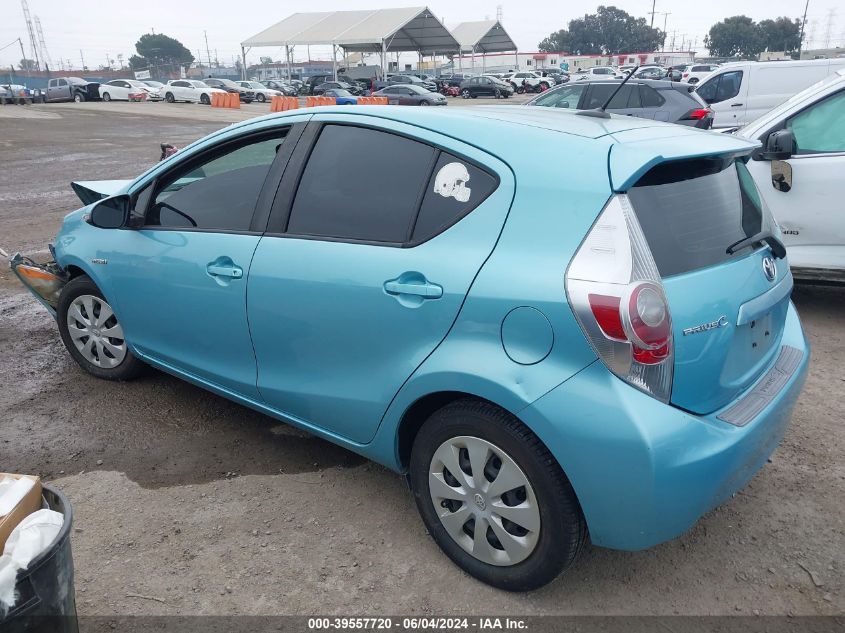 2012 Toyota Prius C Three VIN: JTDKDTB38C1006665 Lot: 39557720