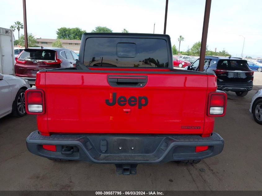 2020 Jeep Gladiator Sport S 4X4 VIN: 1C6HJTAG4LL212326 Lot: 39557795