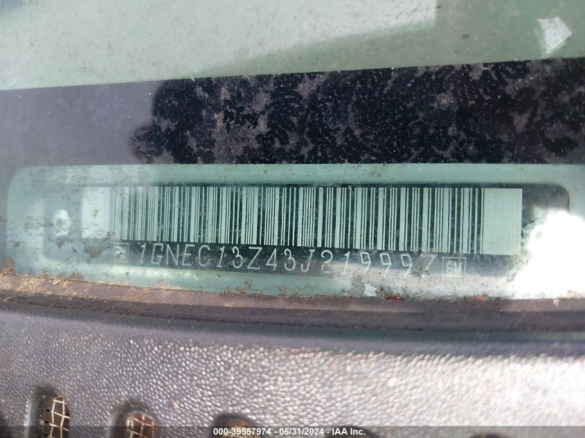 2003 Chevrolet Tahoe Ls VIN: 1GNEC13Z43J219997 Lot: 39557974