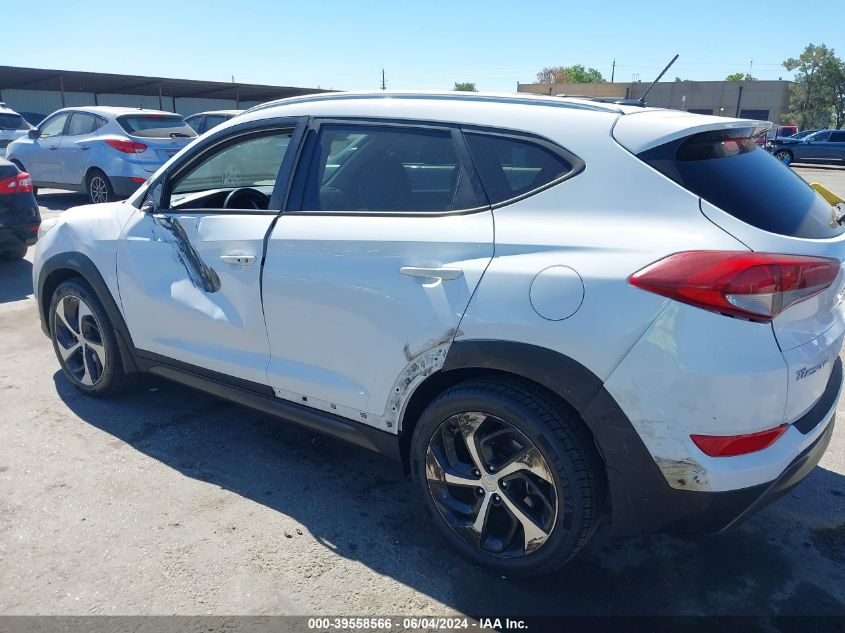 2016 Hyundai Tucson Sport VIN: KM8J33A22GU033187 Lot: 39558566