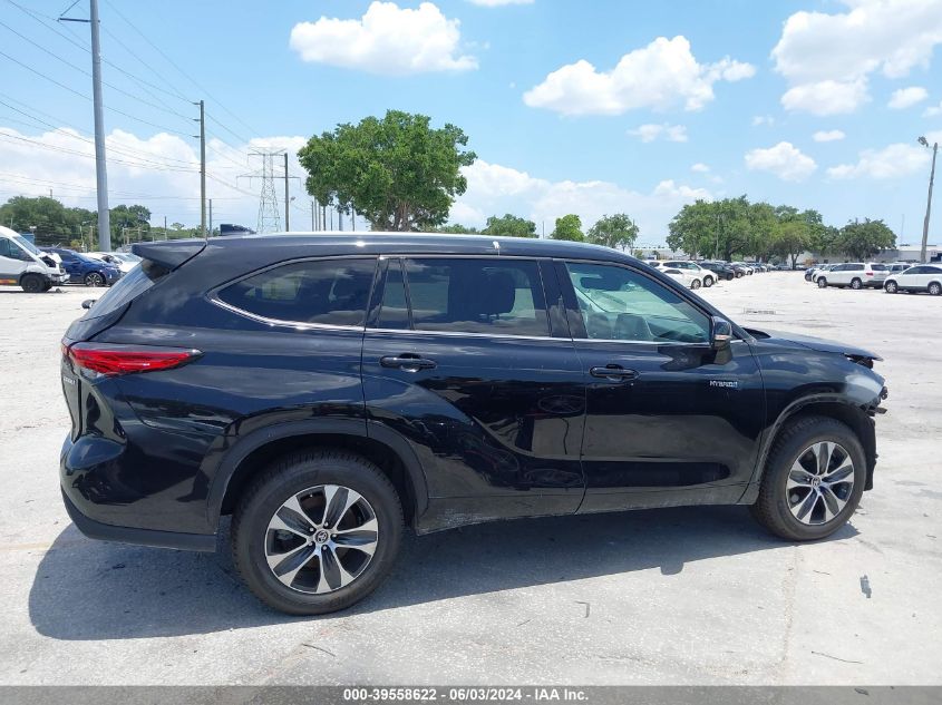 2021 Toyota Highlander Hybrid Xle VIN: 5TDGARAH7MS508599 Lot: 39558622