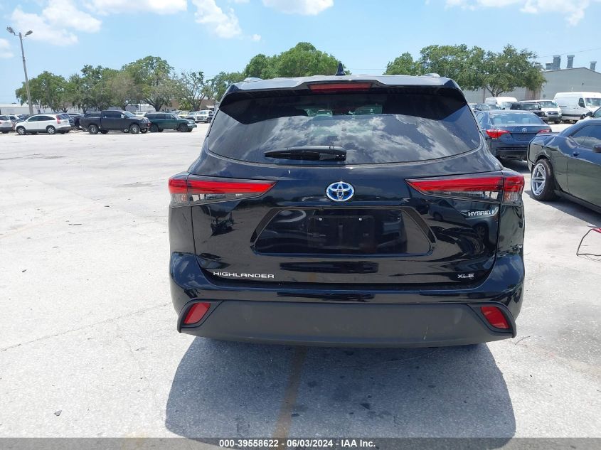 2021 Toyota Highlander Hybrid Xle VIN: 5TDGARAH7MS508599 Lot: 39558622