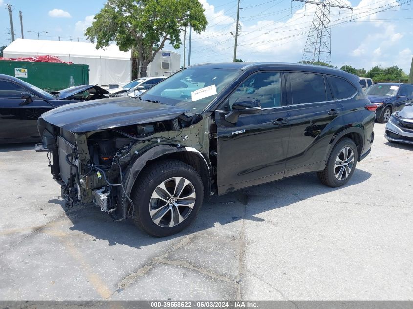 2021 Toyota Highlander Hybrid Xle VIN: 5TDGARAH7MS508599 Lot: 39558622